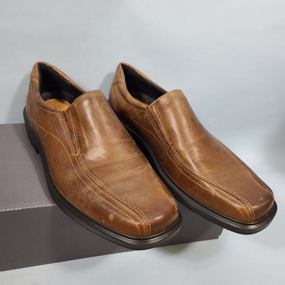 Ecco Helsinki Oxford Dress Shoes Men's Size EU45 US 11-11.5 Cocoa Brown Leather - Picture 5 of 9